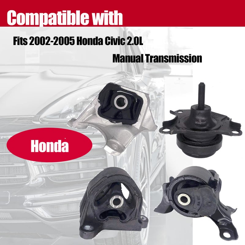 PATEWIN Engine Motor and Transmission Mount Compatible with 2002 2003 2004 2005 Acura RSX 2.0L 4PCS A4528 A4508 A4567 A4549 - Image 3